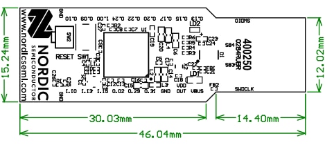 Plan mécanique - Nordic Semiconductor Dongle USB nRF52840